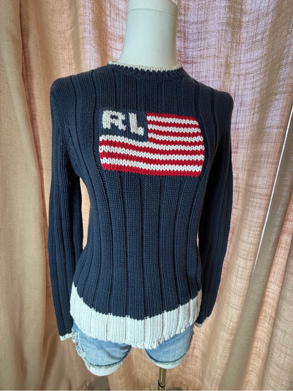 ✨ Polo Jeans Co. Ralph Lauren American Flag Knit Sweater ✨
